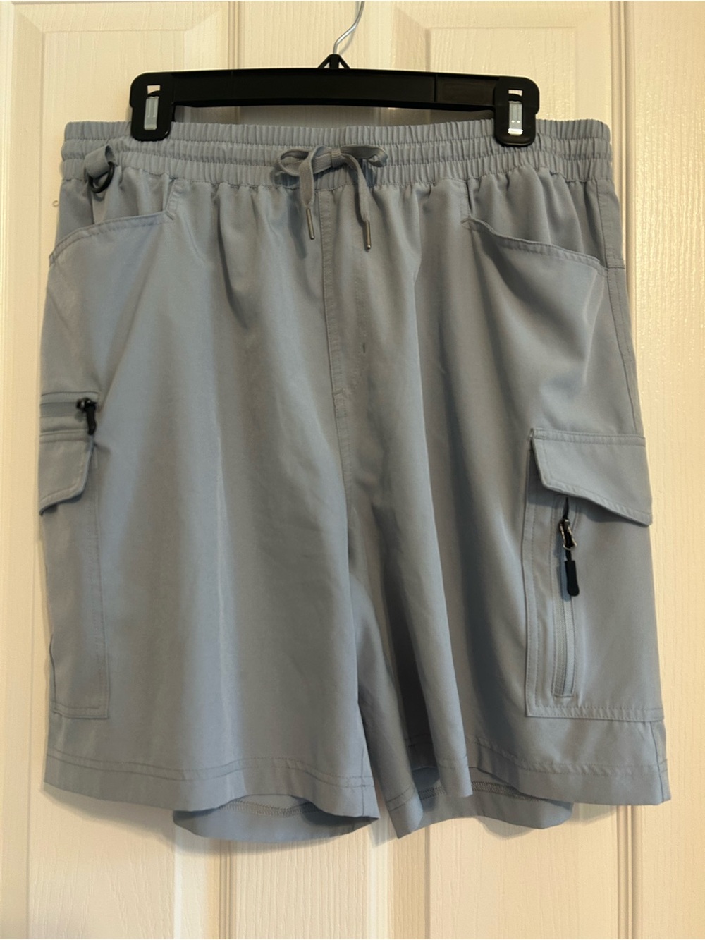 Grey Women's Cargo Shorts with Drawstring Waist